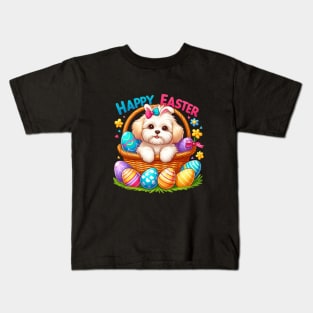 Maltipoo Easter Bunny Kids T-Shirt